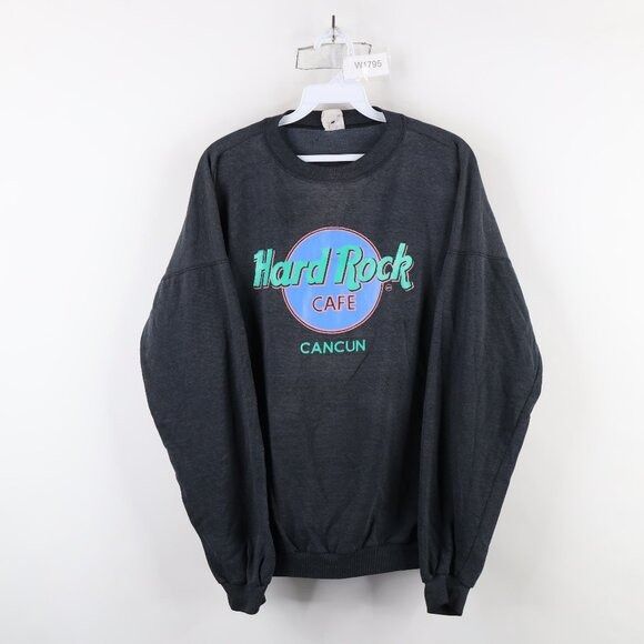 Hard Rock Cafe × Vintage Vintage 90s Hard Rock Cafe Spell Out Cancun Sweatshirt Size US L / EU 52-54 / 3 - 1 Thumbnail