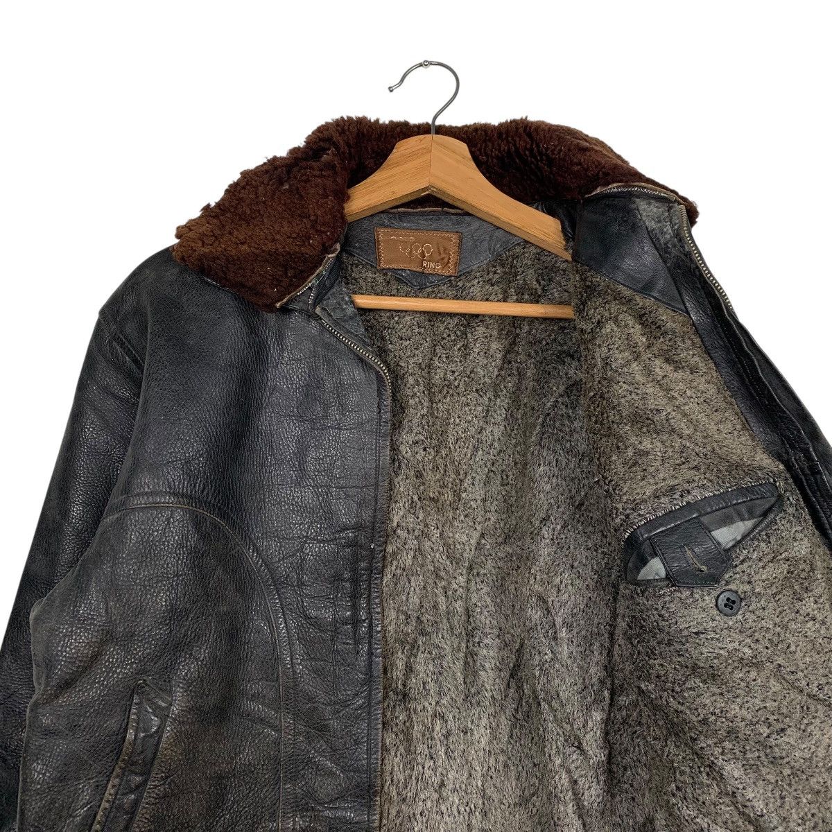 Japanese Brand Japanese Brand Gold Ring Leather Jacket Size US M / EU 48-50 / 2 - 10 Thumbnail