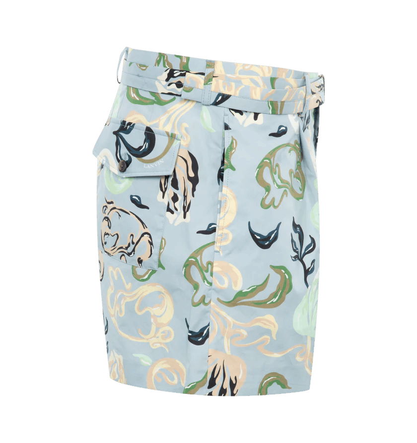 Lanvin o1h1sh11224 Printed Shorts in Azur Size US 38 / EU 54 - 3 Thumbnail