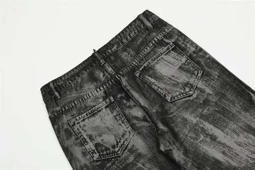 VIBE Punk men's ink-splashed dirty loose straight jeans Size US 32 / EU 48 - 4 Thumbnail