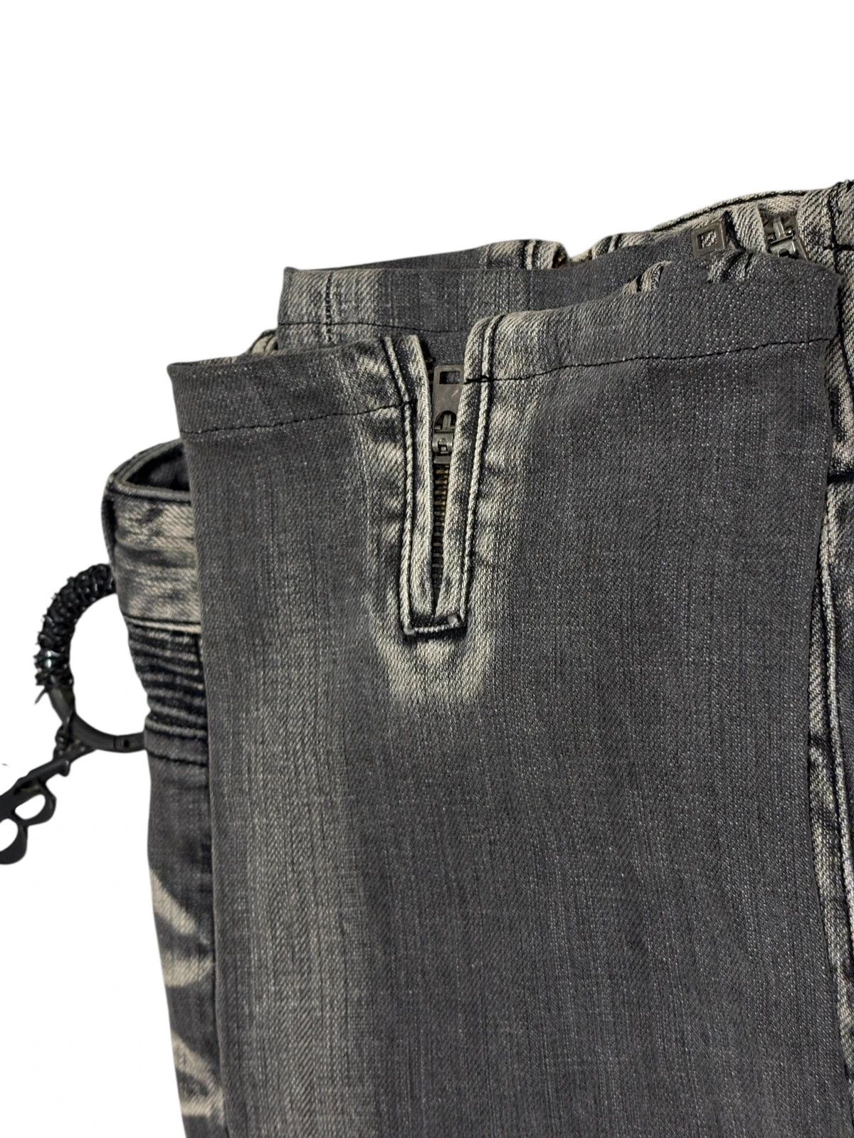 BUFFALO BOBS Buffalo Bobs grey detailed biker denim jeans Size US 29 - 4 Thumbnail
