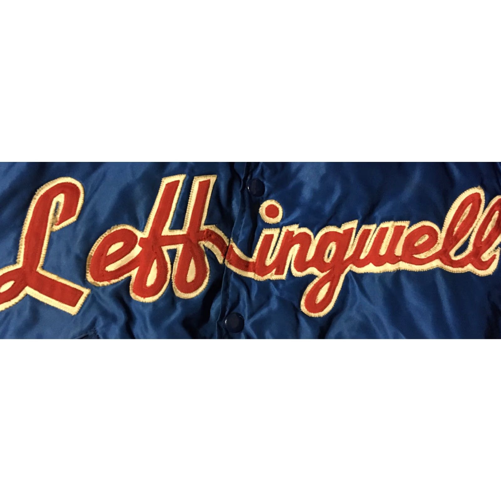 Vintage Vtg 80s Leffingwell School Satin Varsity Jacket L USA Track Football Grunge 70s Size US L / EU 52-54 / 3 - 2 Thumbnail