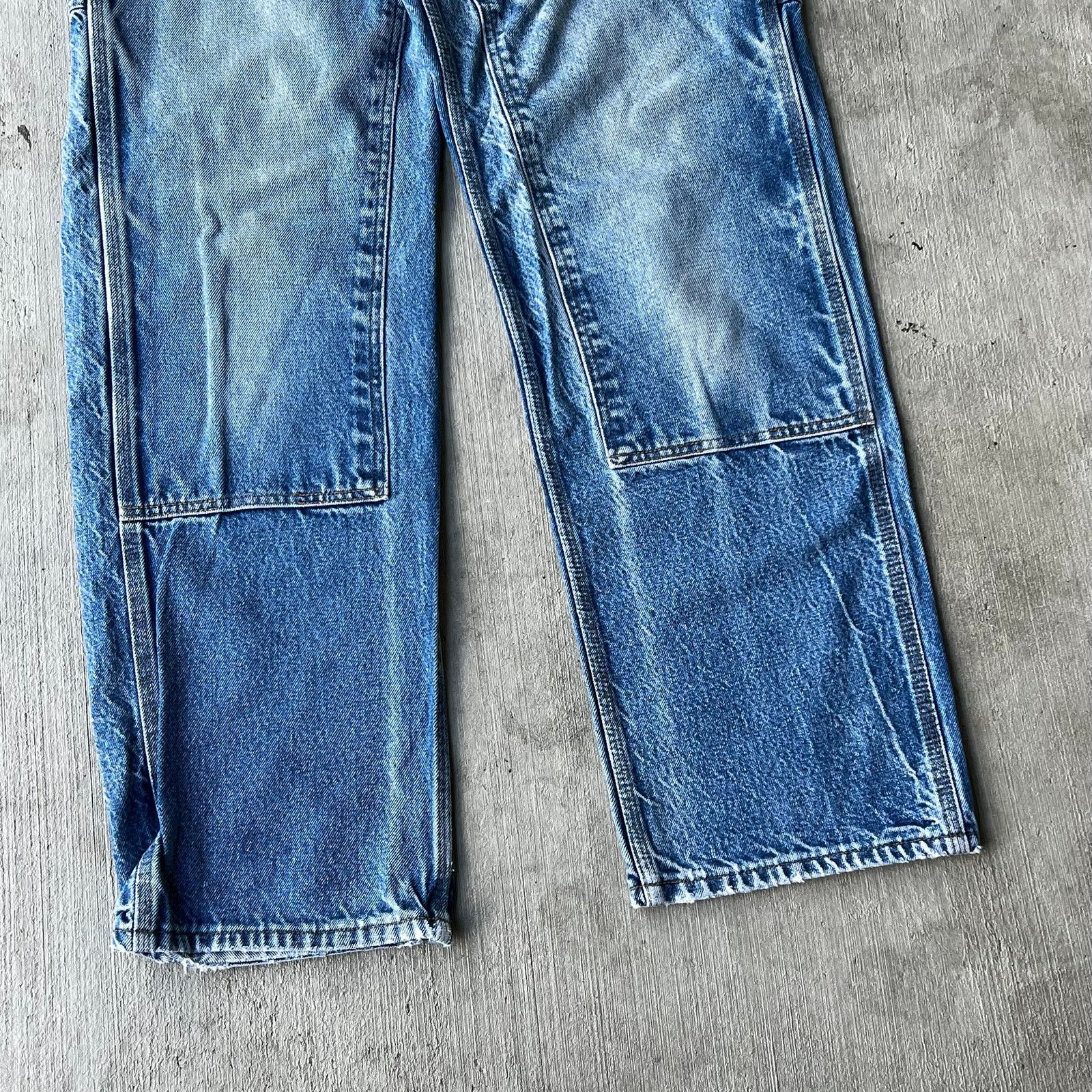 Carhartt × Vintage Carhartt faded blue denim double knee work carpenter pants Size US 31 - 3 Thumbnail