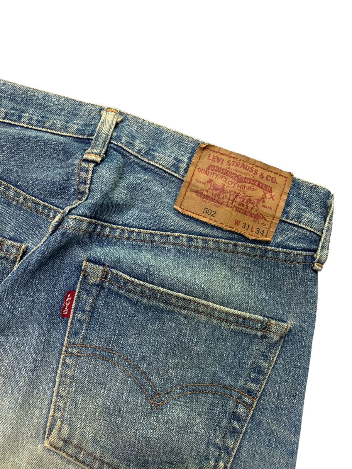 Levi's × Vintage Vintage LEVIS 502 LVC Talon Zipper Redline Selvedge Jeans Size US 30 / EU 46 - 11 Thumbnail