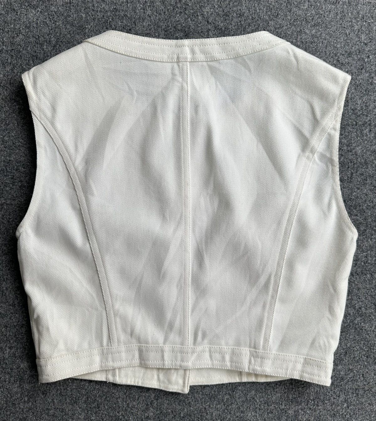 Chanel Chanel - Karl Lagerfeld 1996 Denim Vest Gilet - Coco Buttons Size XS / US 0-2 / IT 36-38 - 3 Thumbnail
