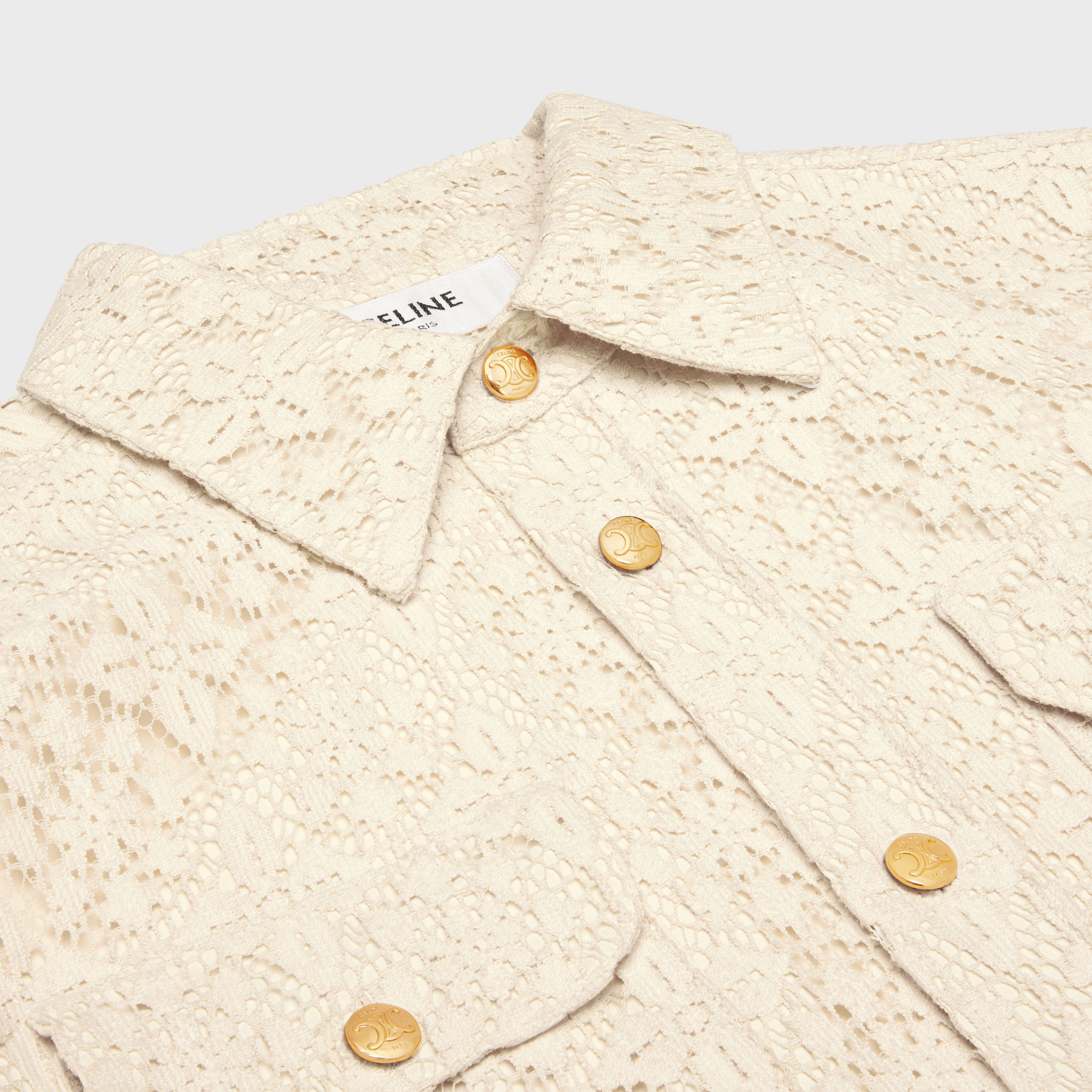 Celine o1w1db10925 2C04B340W Romy Shirt in Beige Size M / US 6-8 / IT 42-44 - 3 Thumbnail