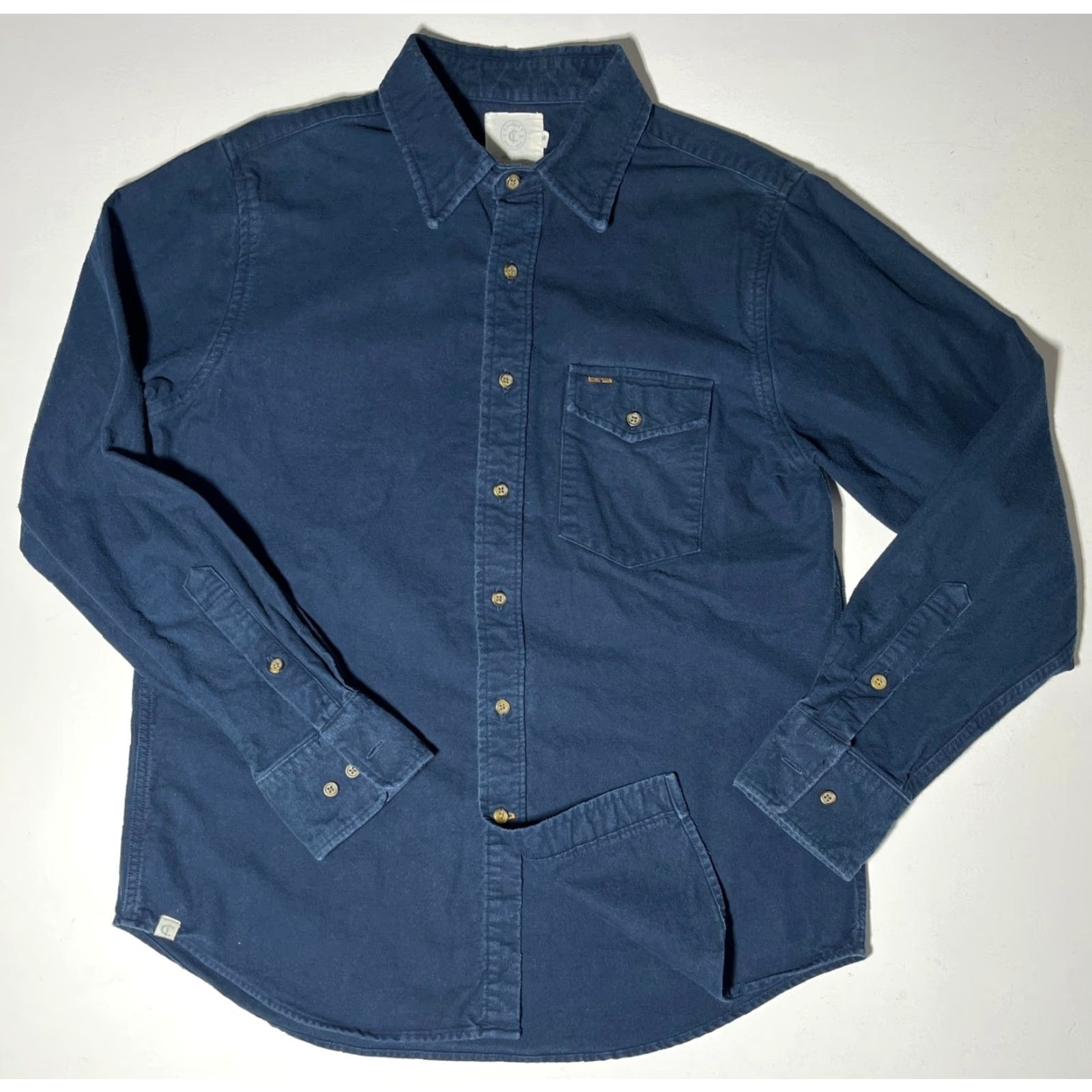 Vintage Criquet Men's Shirt Navy Long Sleeve Button-Up Made in USA Sz M Size US M / EU 48-50 / 2 - 4 Thumbnail