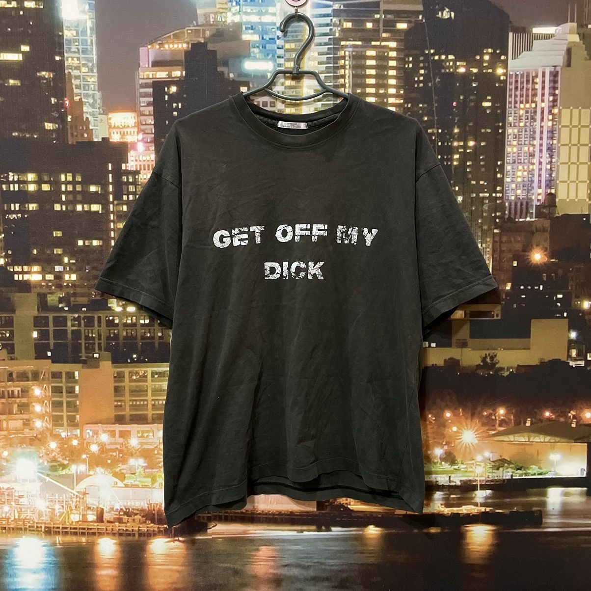 Band Tees VINTAGE Y2K BLACK TEE GET OFF MY DICK PENIS FUNNY PORNO Size US L / EU 52-54 / 3 - 1 Thumbnail