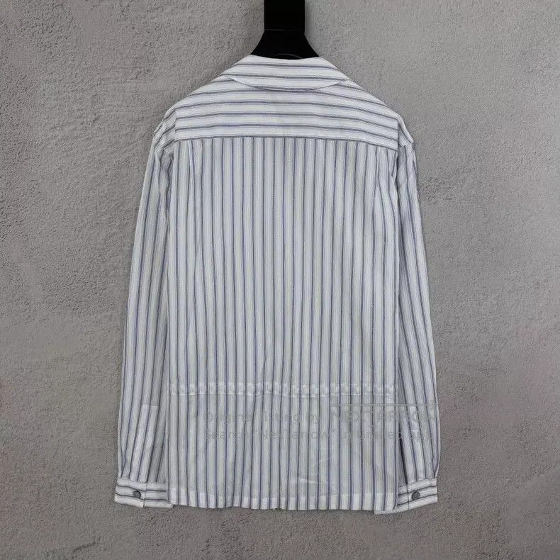 Louis Vuitton Louis Vuitton SS26 Vertical Stripe Long Sleeve Jacket Shir Size US M / EU 48-50 / 2 - 2 Thumbnail
