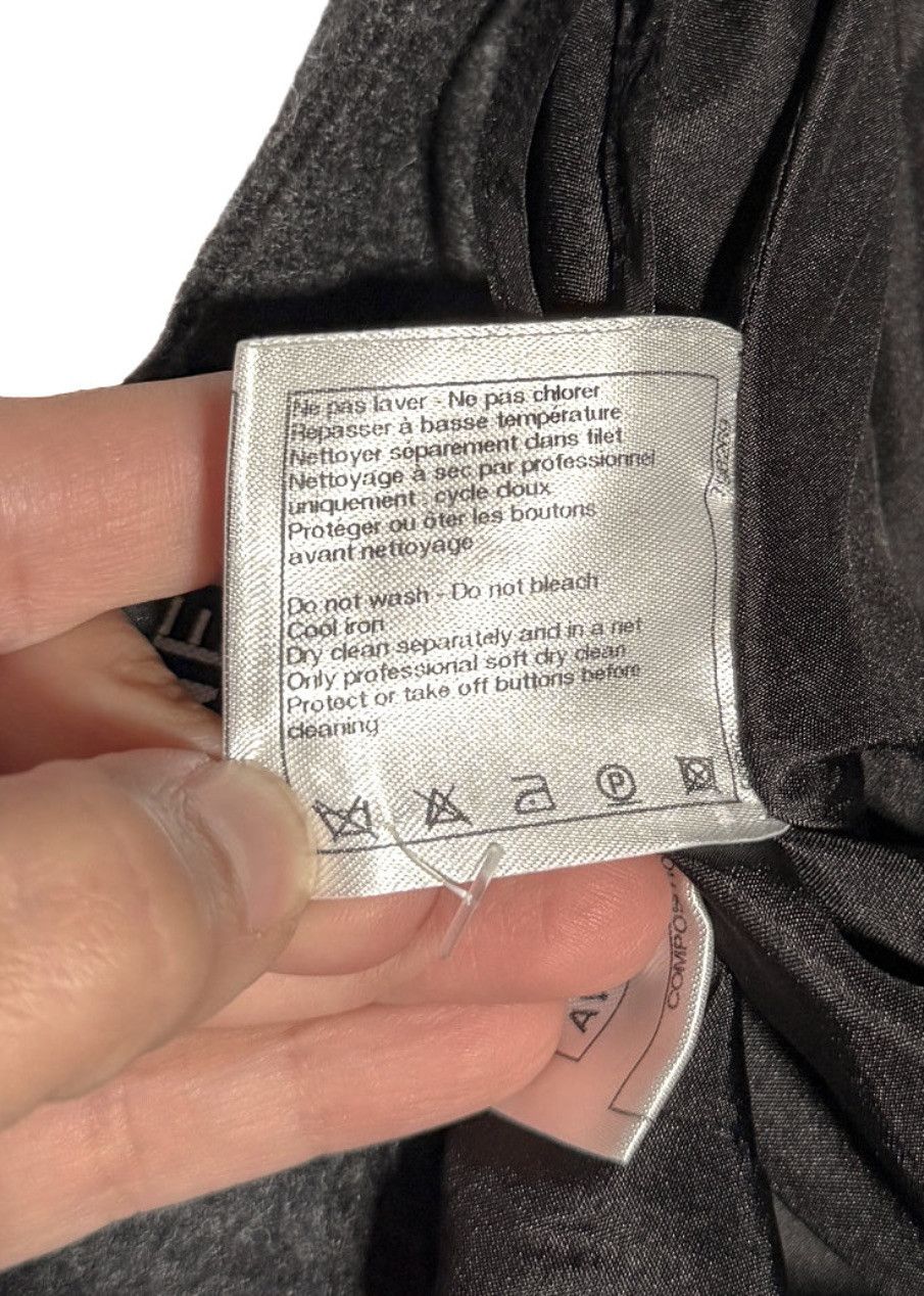 Chanel Chanel FW11 Charcoal Flannel Button Accent Mini Skirt Size 27" / US 4 / IT 40 - 10 Thumbnail