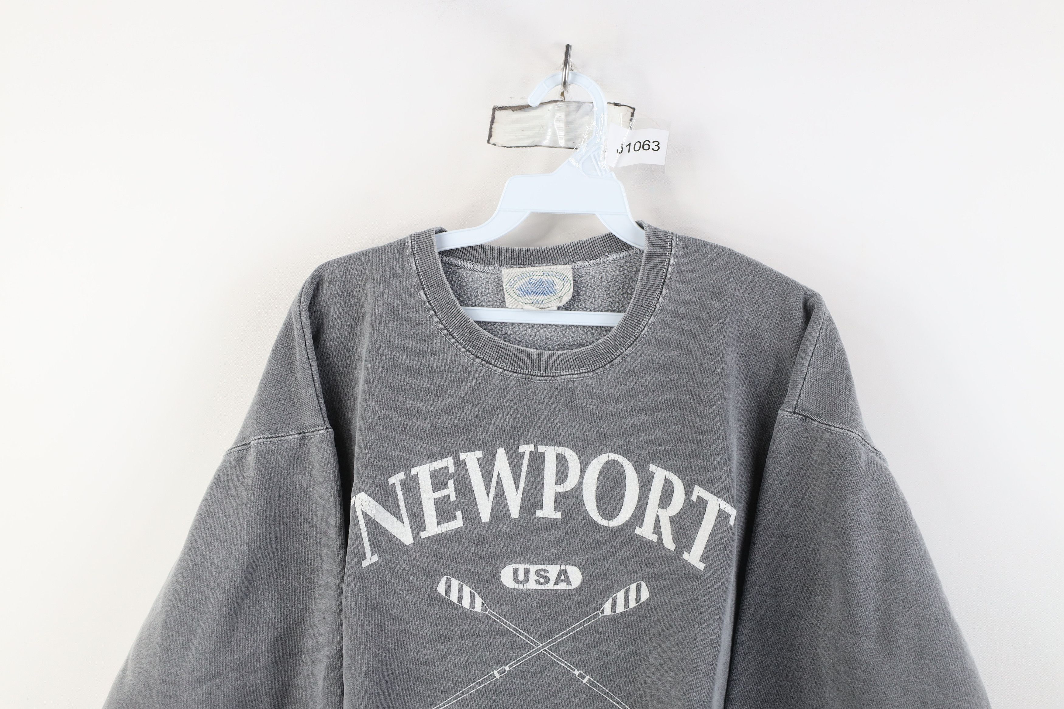 Vintage Vintage 90s Streetwear Stonewash Newport Crew Sweatshirt USA Size M / US 6-8 / IT 42-44 - 2 Thumbnail