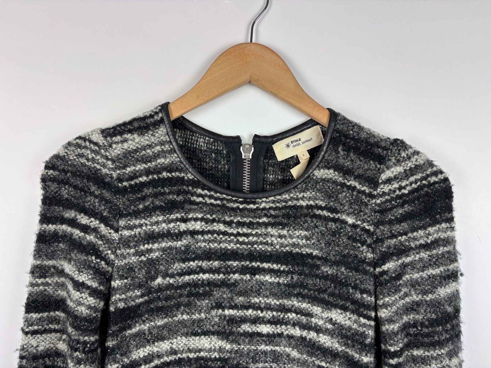 Isabel Marant Etoile Isabel Marant Etoile Acrylic Wool Dress Black Beige Size 1 Size S / US 4 / IT 40 - 2 Thumbnail