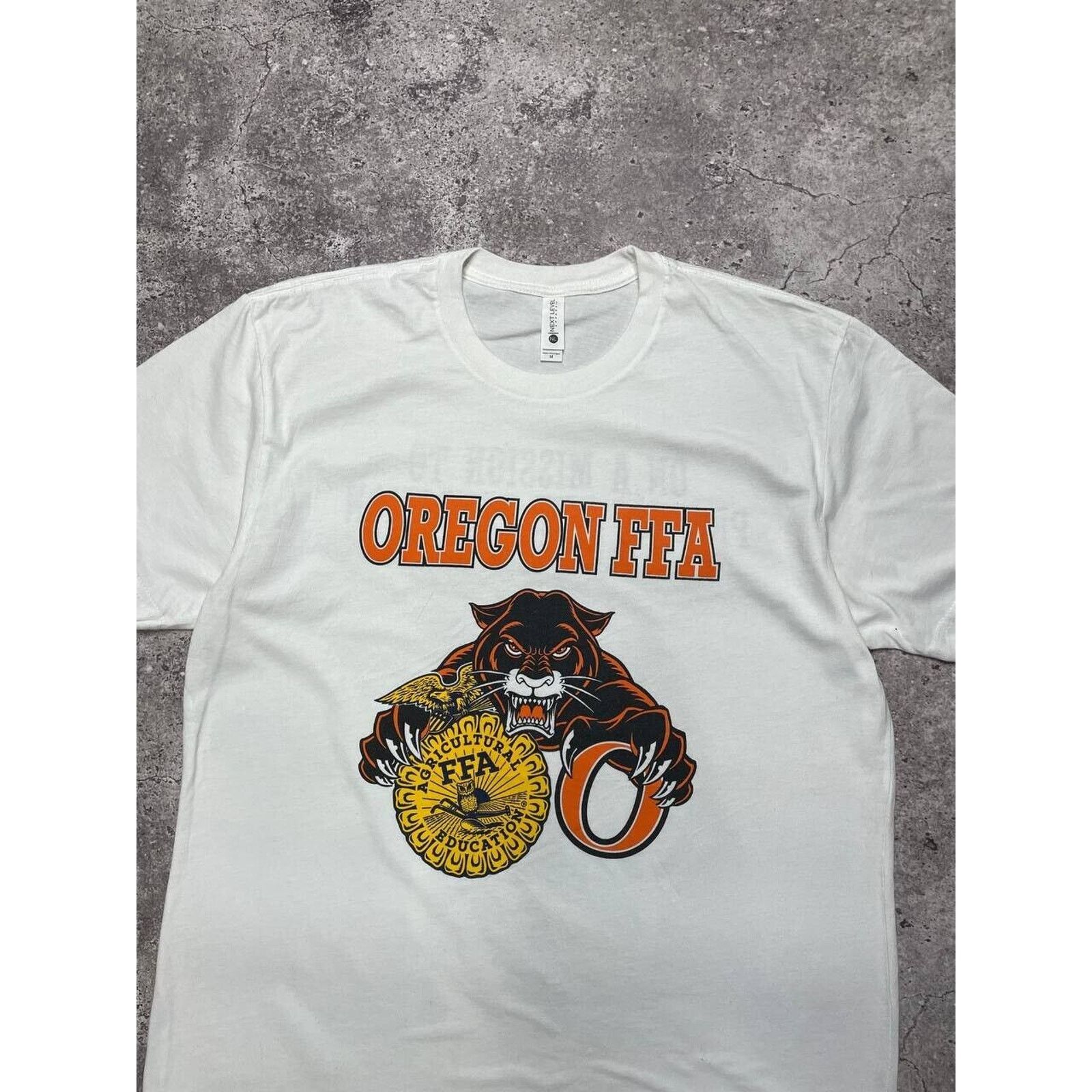 Next Level × Vintage Vintage Oregon FFA Panther T-Shirt White M Agriculture Tee Size US M / EU 48-50 / 2 - 4 Thumbnail