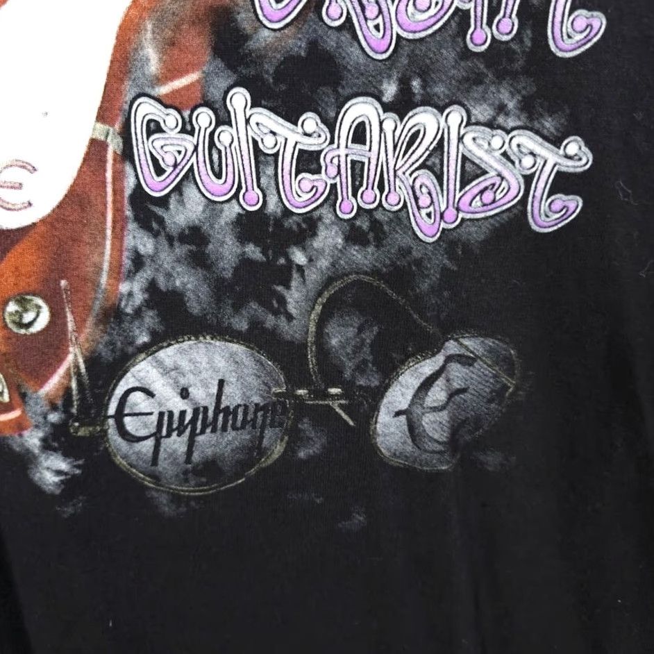 Gildan VINTAGE Epiphone Guitars T Shirt Mens XL Black 90s Musician Guitarist Music Mens XL Black Rock Concert Gildan T-Shirt Size US XL / EU 56 / 4 - 4 Thumbnail
