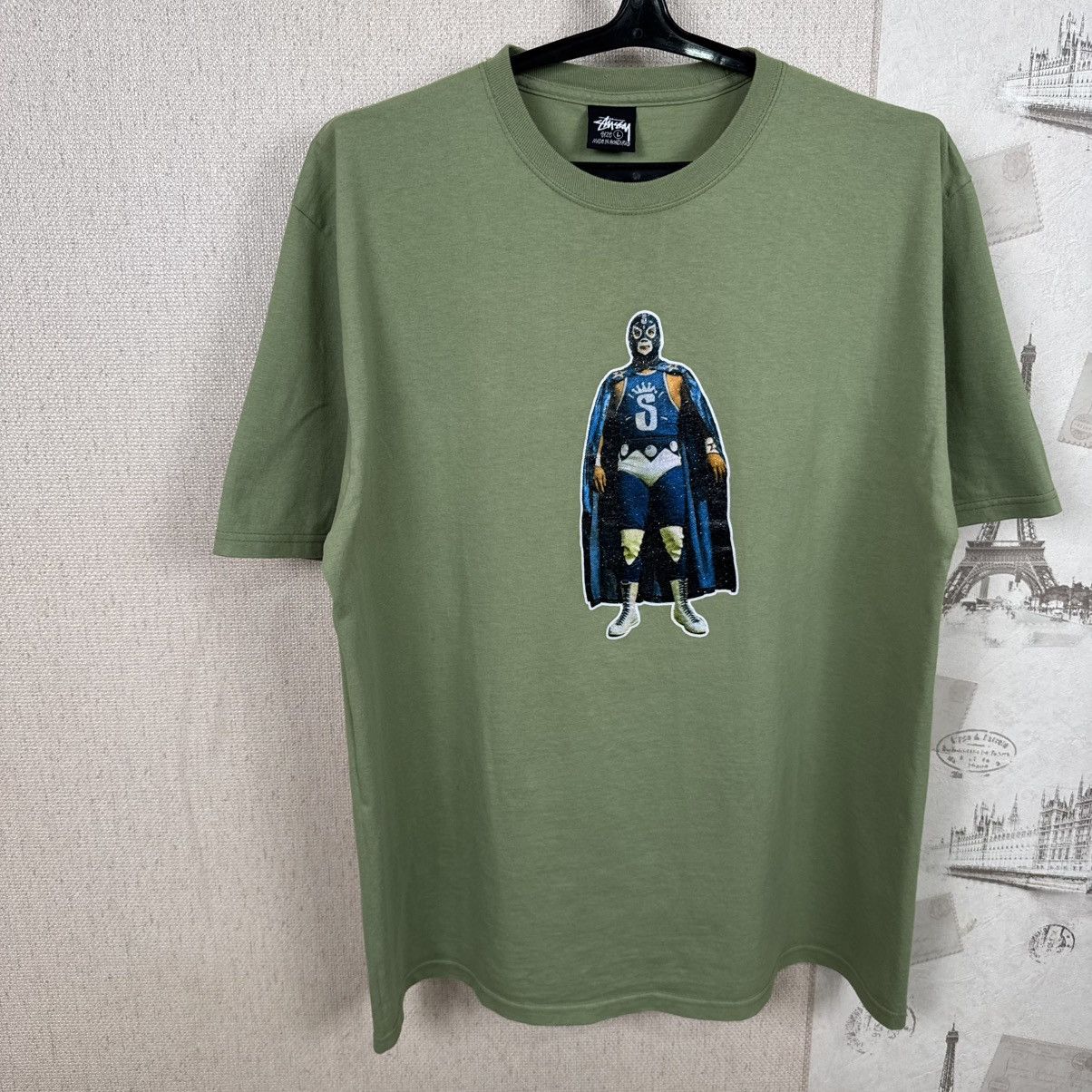 Stussy Stussy T shirt Luchador Wrestler Green Streetwear L Skate Size US L / EU 52-54 / 3 - 10 Thumbnail