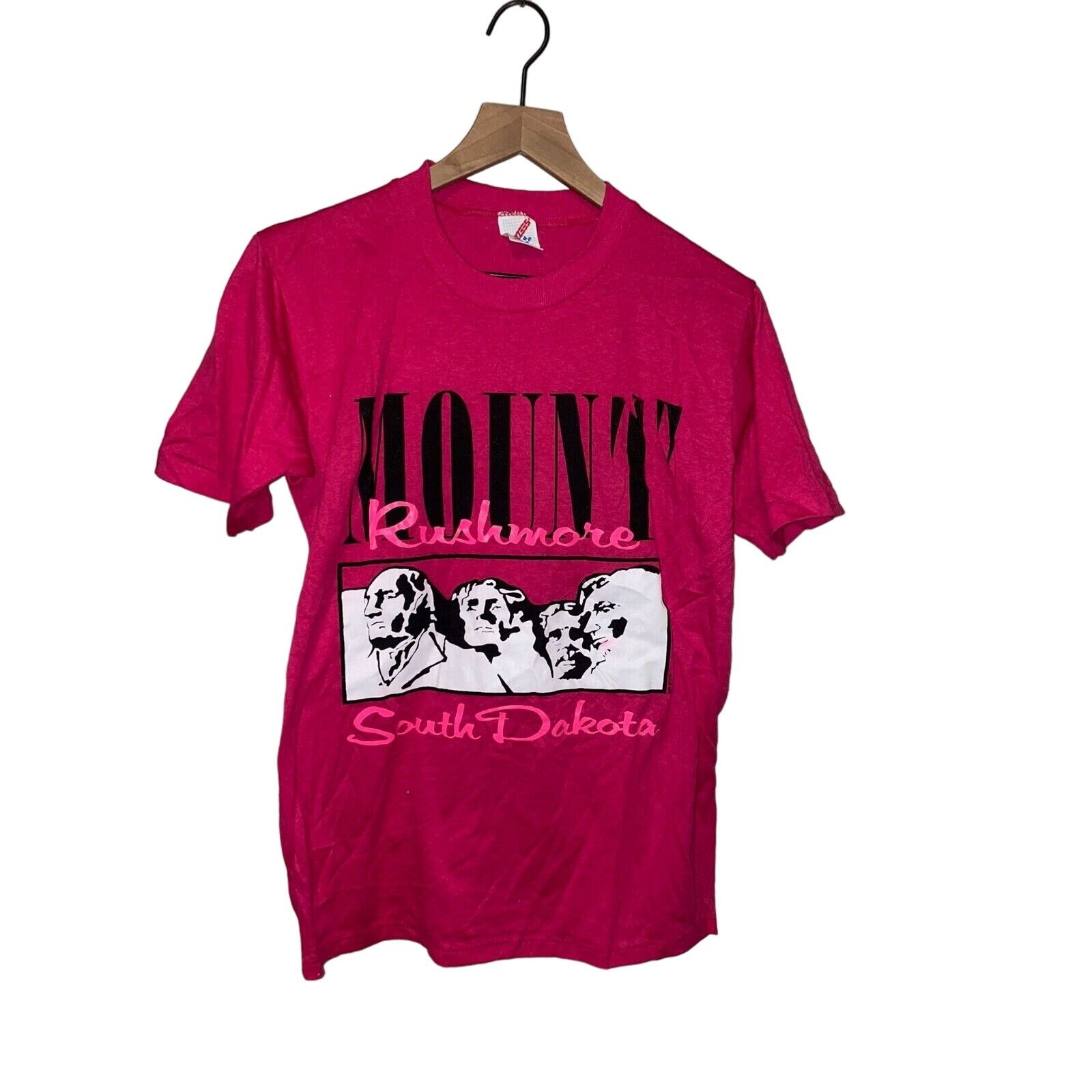 Jerzees Vintage Mount Rushmore Shirt SD South Dakota Pink Tee 90s M Size US M / EU 48-50 / 2 - 1 Thumbnail