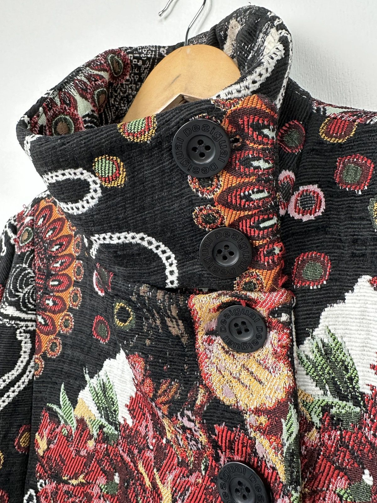Desigual DESIGUAL Multicolor Jacquard Pattern Women’s Coat size 46 Size L / US 10 / IT 46 - 6 Thumbnail