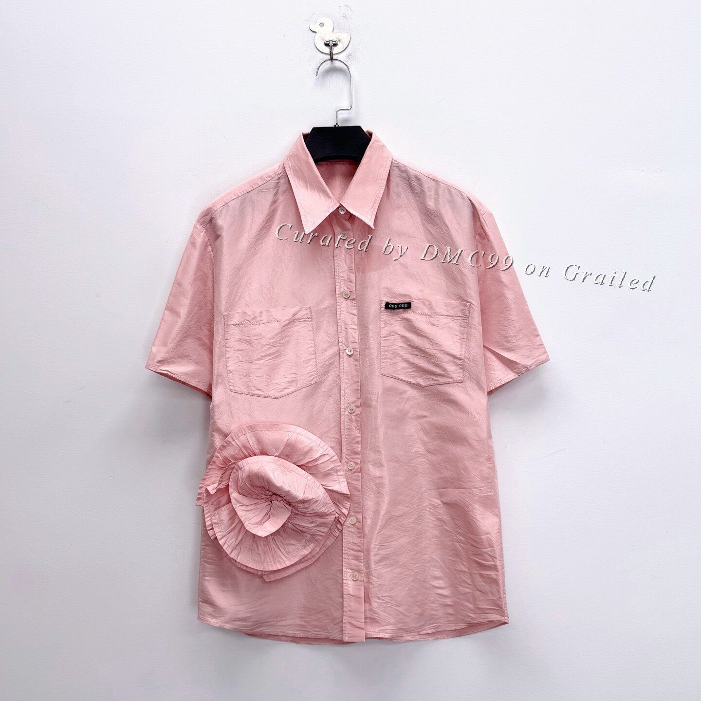 Miu Miu Miu Miu Runway Pink Silk Shirt Jacket Size S / US 4 / IT 40 - 1 Thumbnail