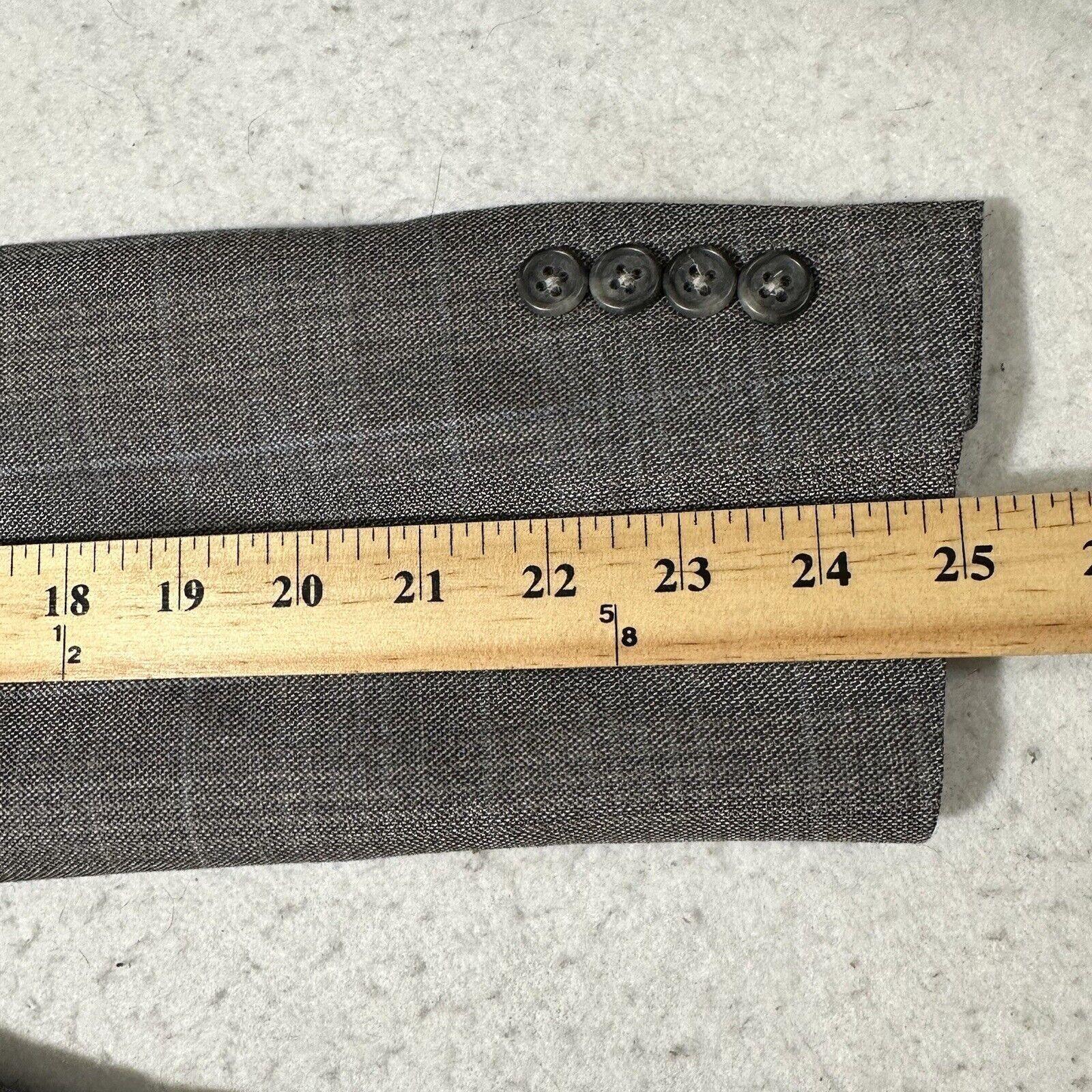 Jos. A. Bank Jos. A. Bank 43R Silk Wool Gray Plaid Striped Suit Jacket Size 42R - 12 Thumbnail