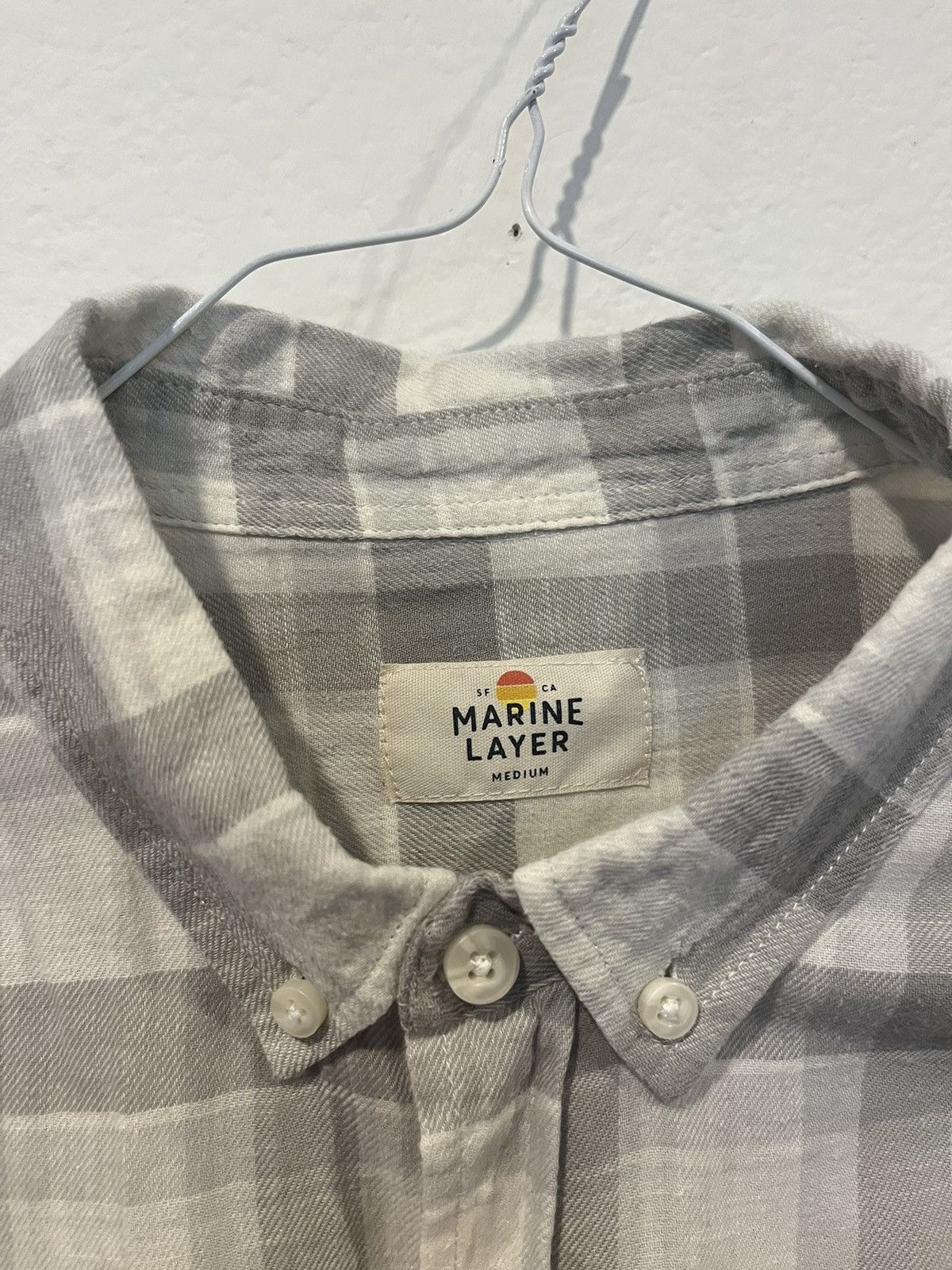 Marine Layer Marine Layer Women's Medium Gray Button Down Long Sleeve Size M / US 6-8 / IT 42-44 - 2 Thumbnail
