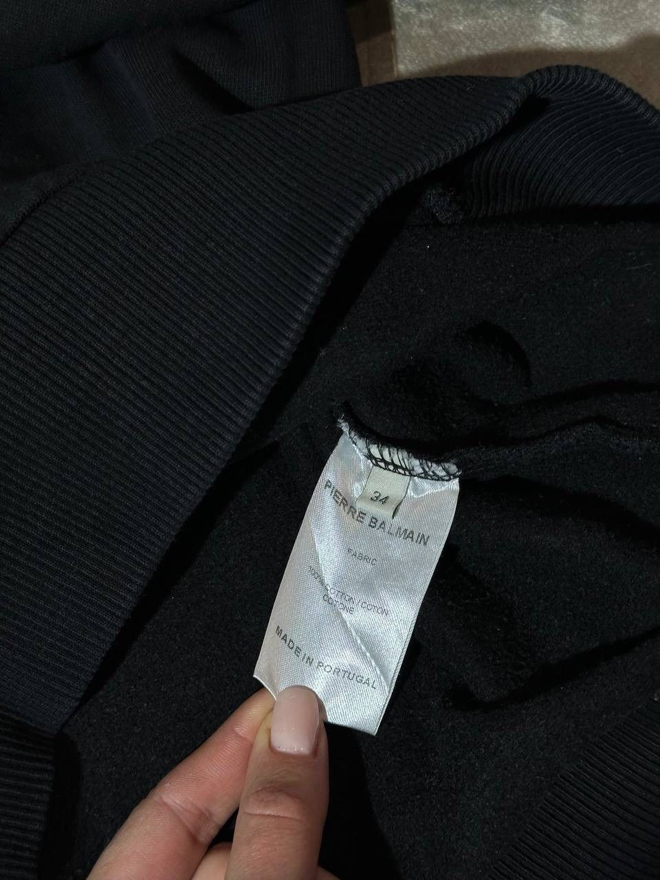 Balmain × Pierre Balmain Womens 42 Balmain Paris Big Logo Black sweatshirt Size XXS / US 00 / IT 34 - 5 Thumbnail