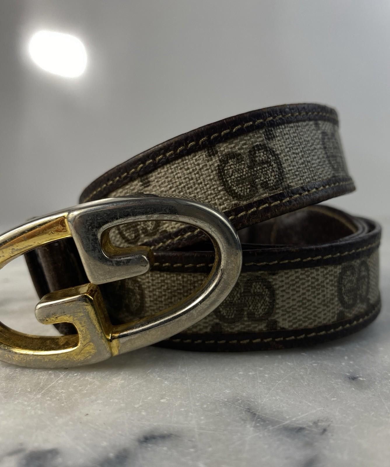 Gucci Vintage 80’s Monogram Gucci Belt Size ONE SIZE - 1 Thumbnail