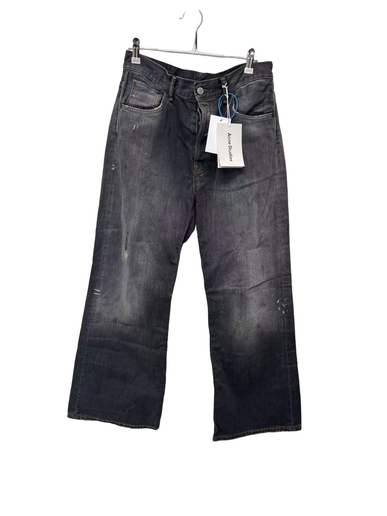 Acne Studios Acne Studios Faded Black Wide Leg Jeans 29 Size US 29 - 1 Thumbnail
