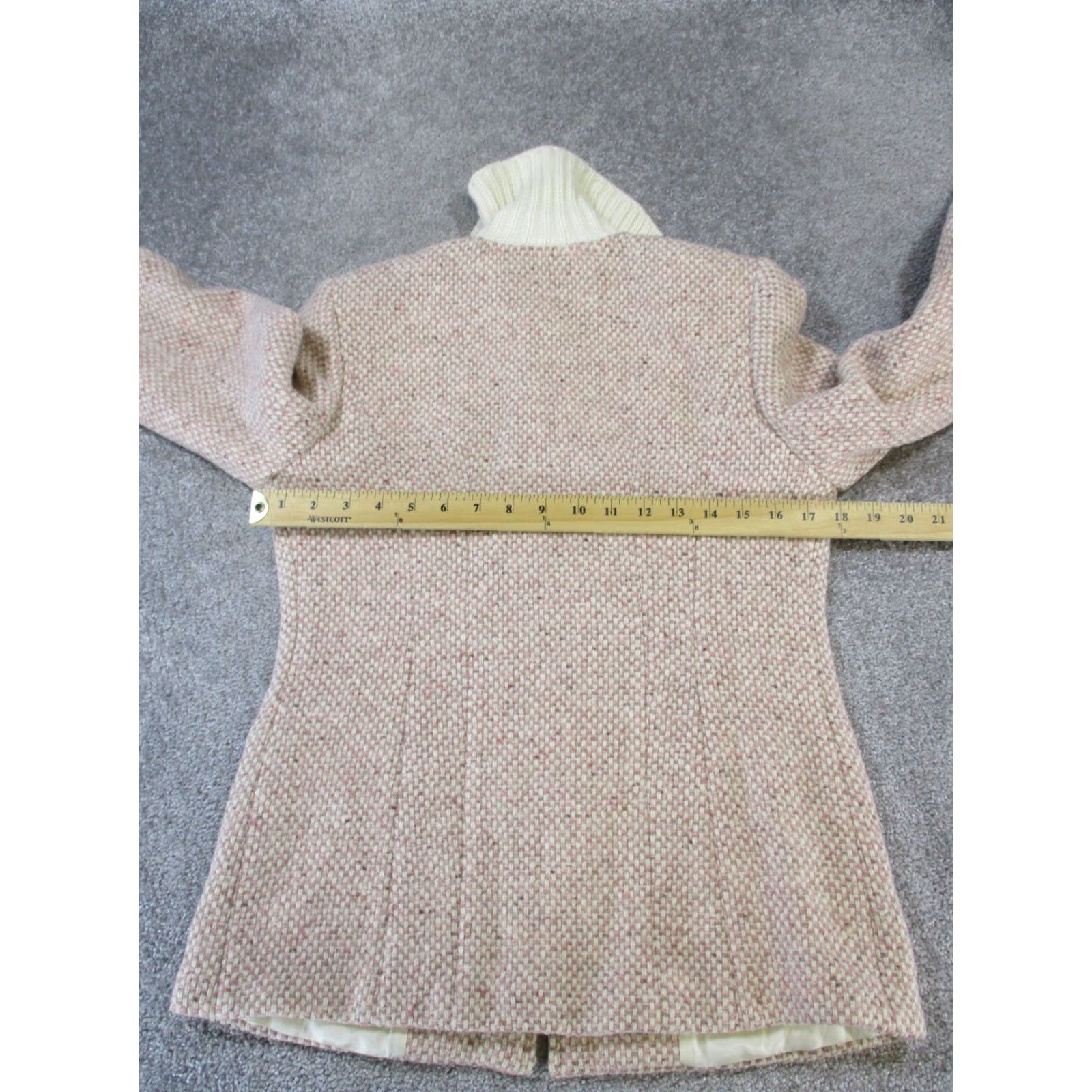Marina Rinaldi Marina Rinaldi Sweater Womens Knit Wool Collared Full Zip Pink USA 4 Regular Size 4 Wool Knit United States Pattern Solid Size S / US 4 / IT 40 - 5 Thumbnail