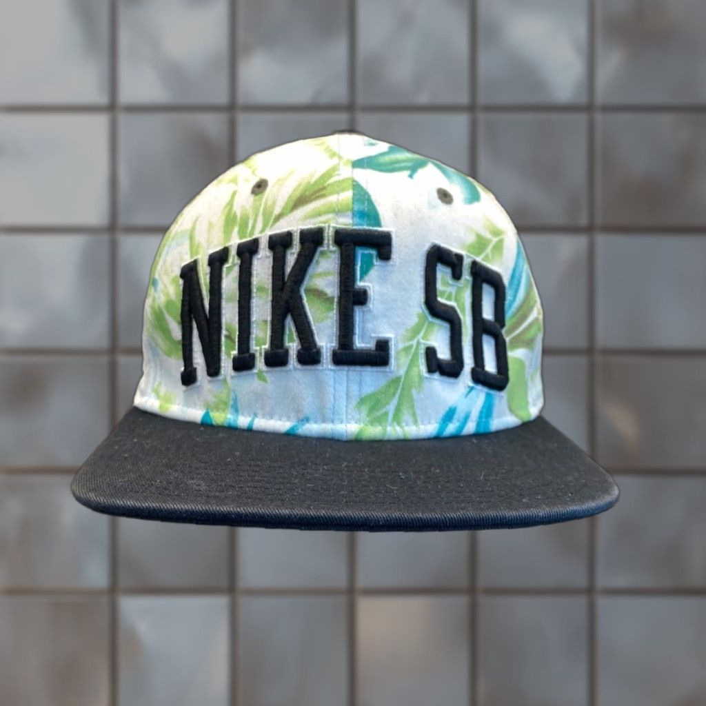 Nike Nike SB Hat Mens One Size Green Floral Spellout Skateboarding Skate Size ONE SIZE - 1 Thumbnail