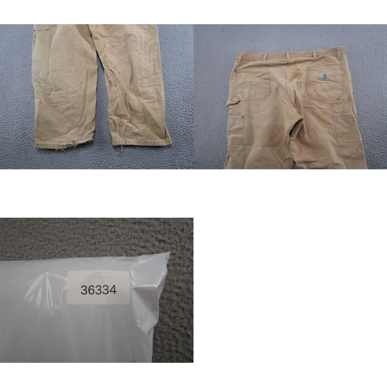 Carhartt VINTAGE Carhartt Pants Workwear Carpenter 90s USA Beige Tan 44x28 5-Pocket Canvas Cotton Mens Jeans/Carpenter Style Size US 44 / EU 60 - 9 Thumbnail