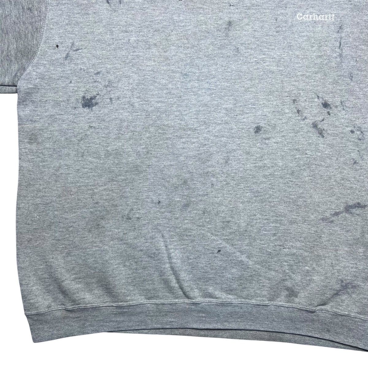 Carhartt × Vintage Vtg 1990s Carhartt Gray Paint Splattered Pullover Sweatshirt Size US XL / EU 56 / 4 - 7 Thumbnail
