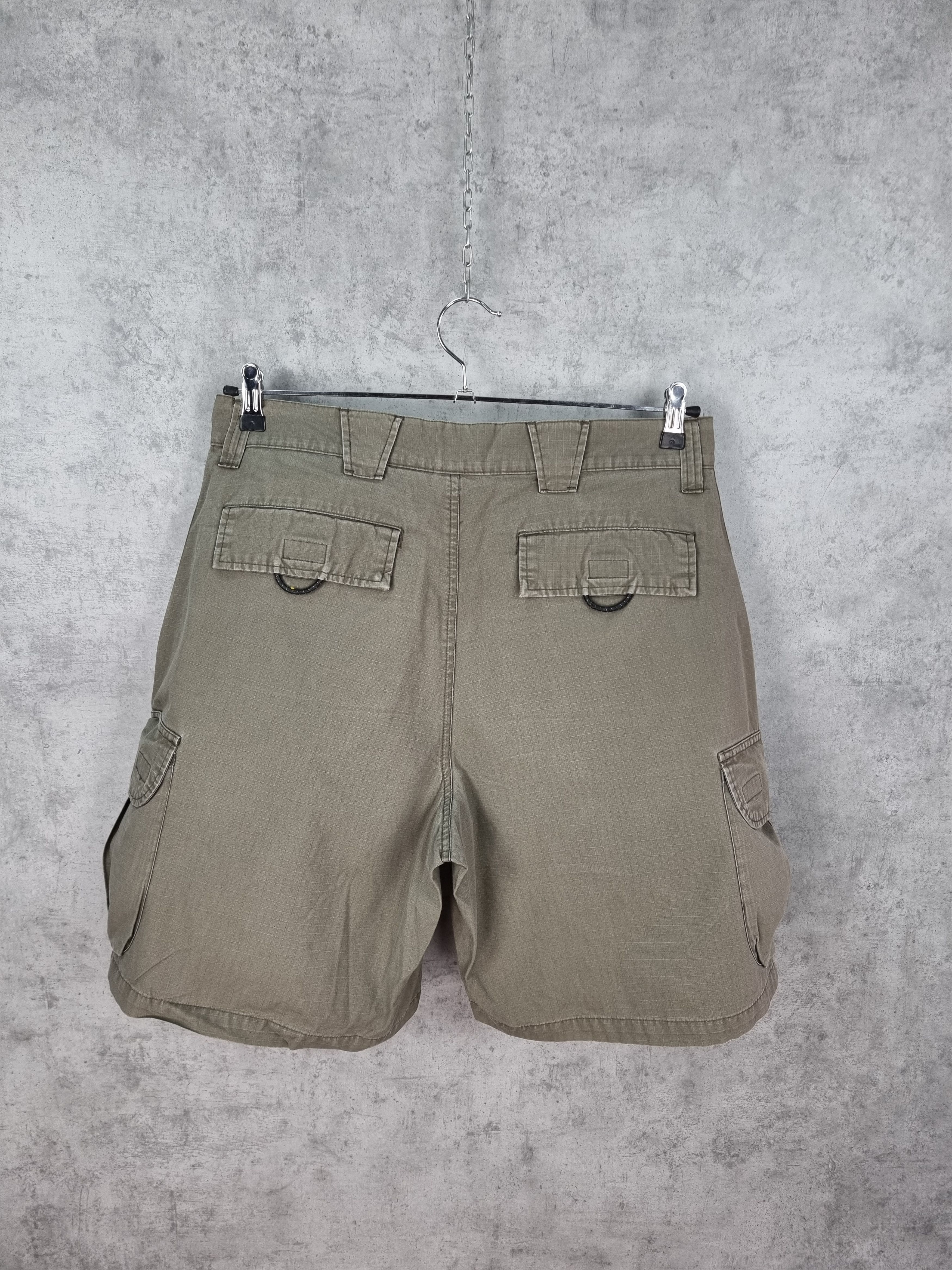 Nike × Nike ACG × Vintage Nike ACG Cargo Military Style Kaki Shorts Size US 31 - 4 Thumbnail