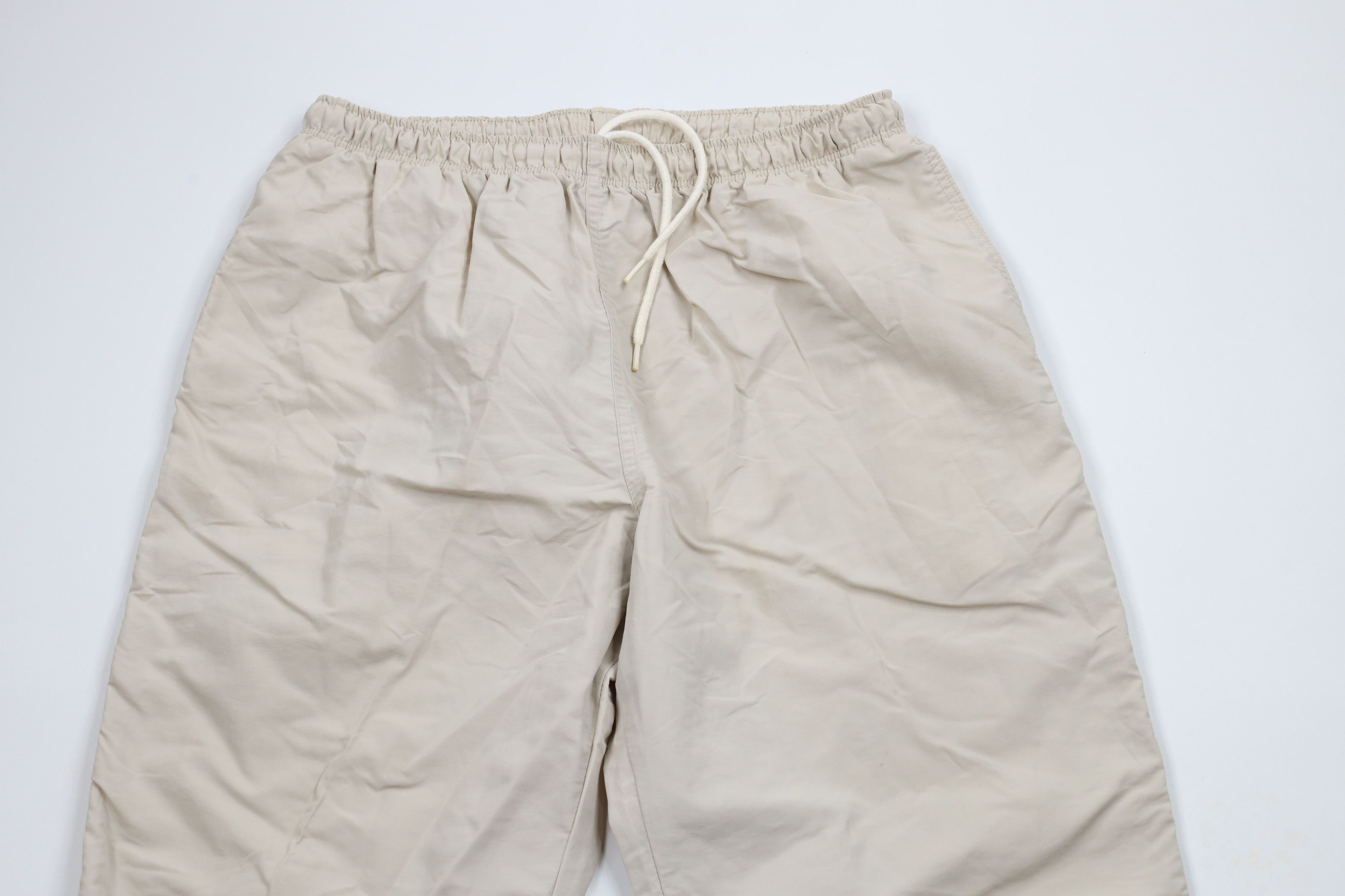 Lands' End × Vintage Vintage 90s Lands End Wide Leg Windbreaker Pants Beige USA Size 38" / US 16 / IT 52 - 2 Thumbnail