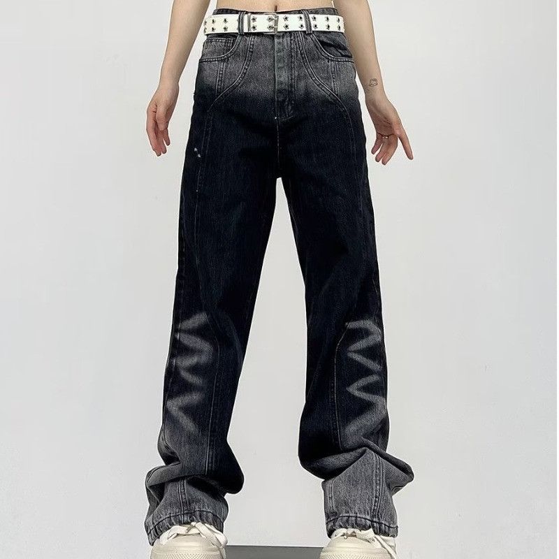 Japanese Brand × Jean Retro loose straight leg corrugated jeans Size US 32 / EU 48 - 1 Thumbnail