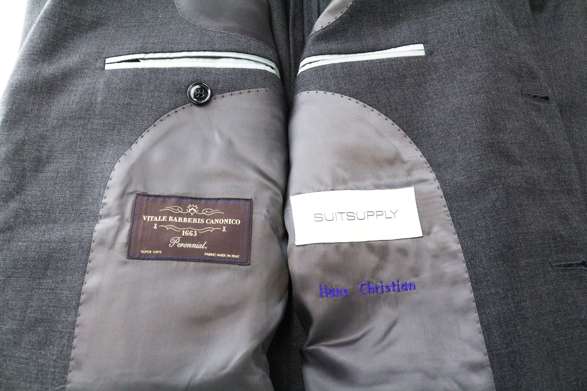 Suitsupply LA SPALLA UK44L Grey Wool Single-Breasted Blazer 74487 Size 44L - 5 Thumbnail
