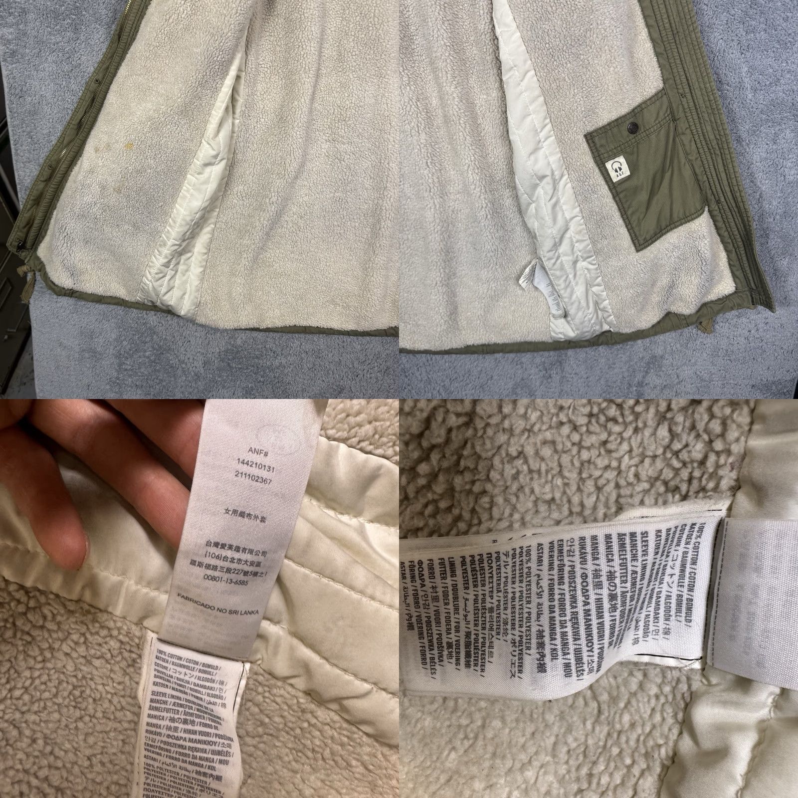 Abercrombie & Fitch Abercrombie & Fitch Jacket Womens M Sherpa Parka Trench Field Chore Coat VTG Y2K Green Hooded Long Sleeve Size M / US 6-8 / IT 42-44 - 10 Thumbnail