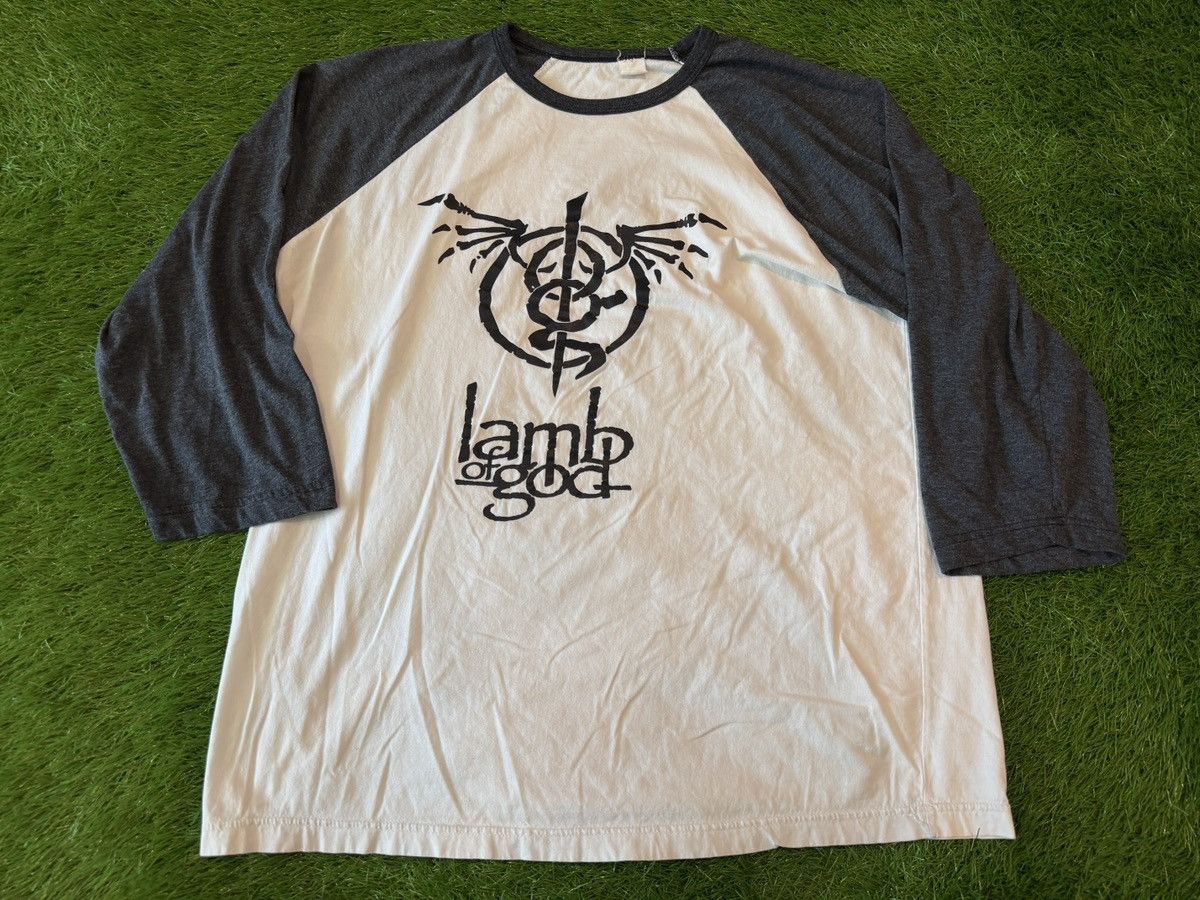 Band Tees Vintage Lamb Of God metal Baseball Raglan Band Shirt Size US XL / EU 56 / 4 - 1 Thumbnail