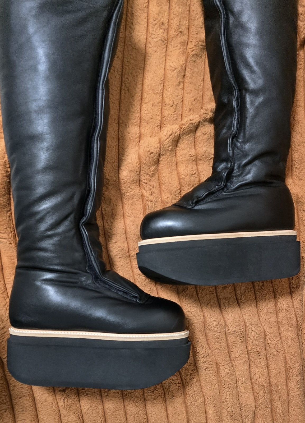 Sacai Sacai Leather Over The Knee Platforms Boots Size eu 39 Size US 9 / IT 39 - 14 Thumbnail