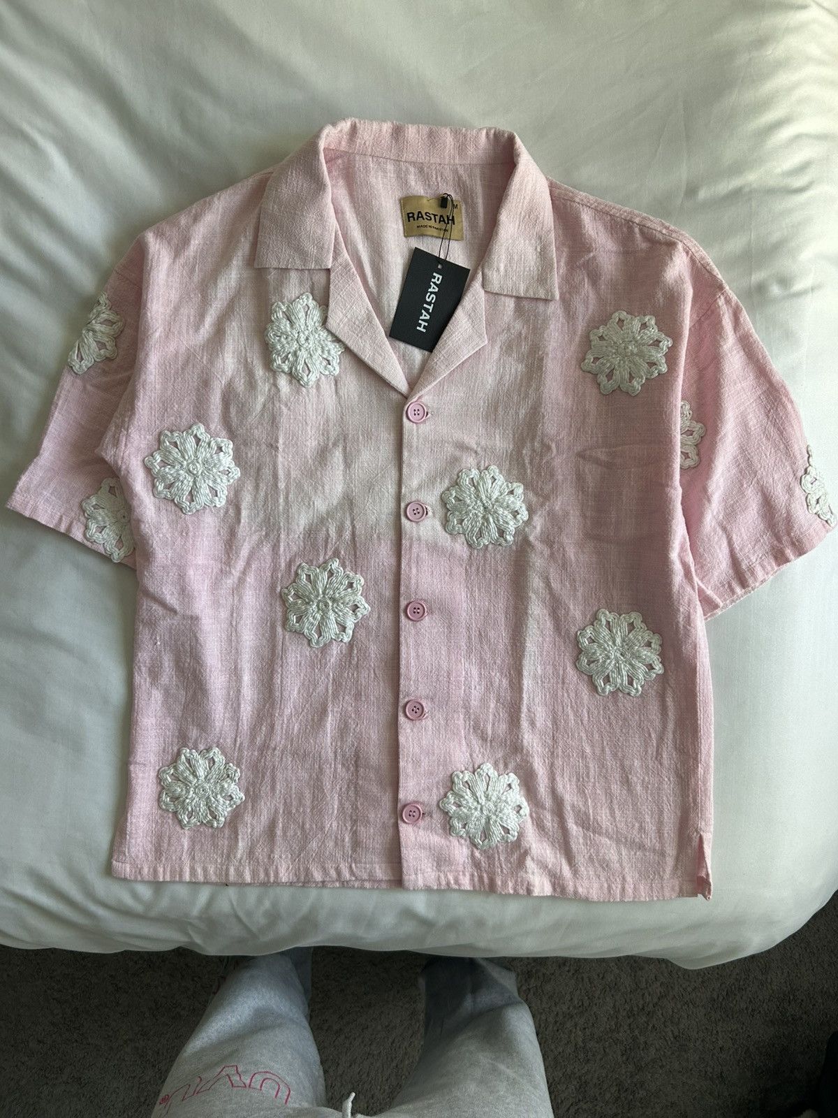 Justin Bieber Rastah Hand Embroidered Flower Child Button Up Bieber Size US M / EU 48-50 / 2 - 1 Thumbnail