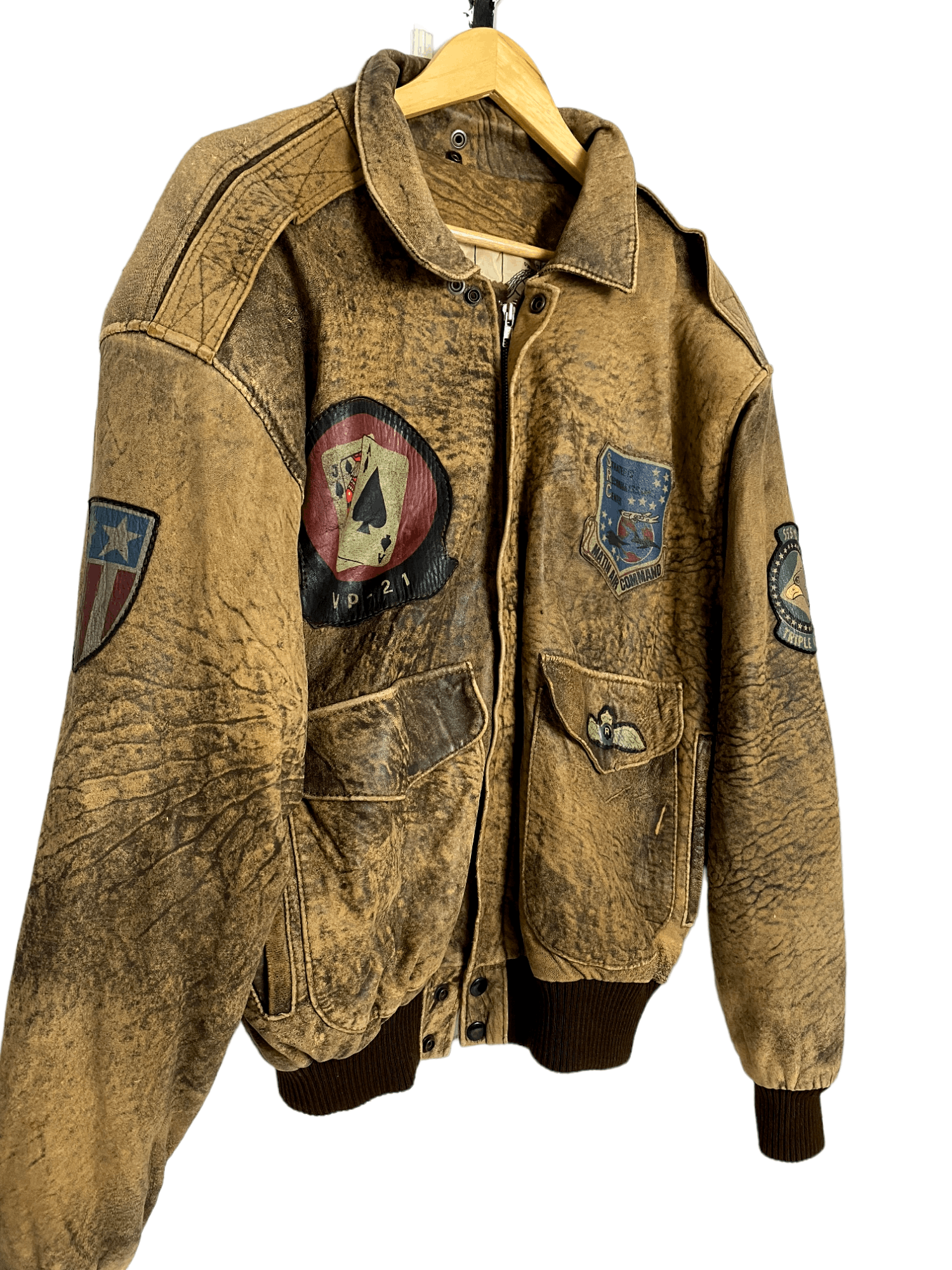 Vintage 🔥Vintage Leather Jacket Matin Air Commmand🔥 Size US L / EU 52-54 / 3 - 4 Thumbnail