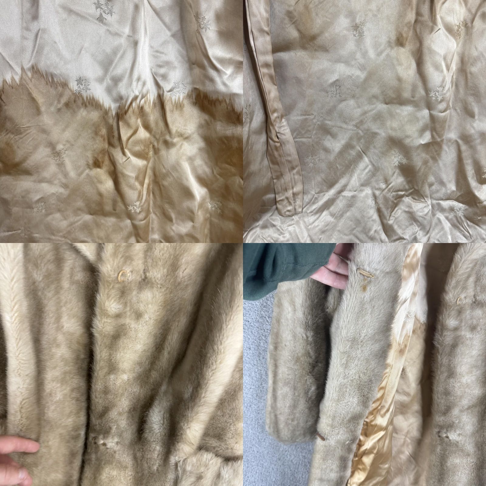 Vintage VINTAGE Lykafur Coat Womens Long Beige Fur Overcoat Lined England Large Hook & Eye Pockets Notched Collar Formal Womens Size L / US 10 / IT 46 - 9 Thumbnail