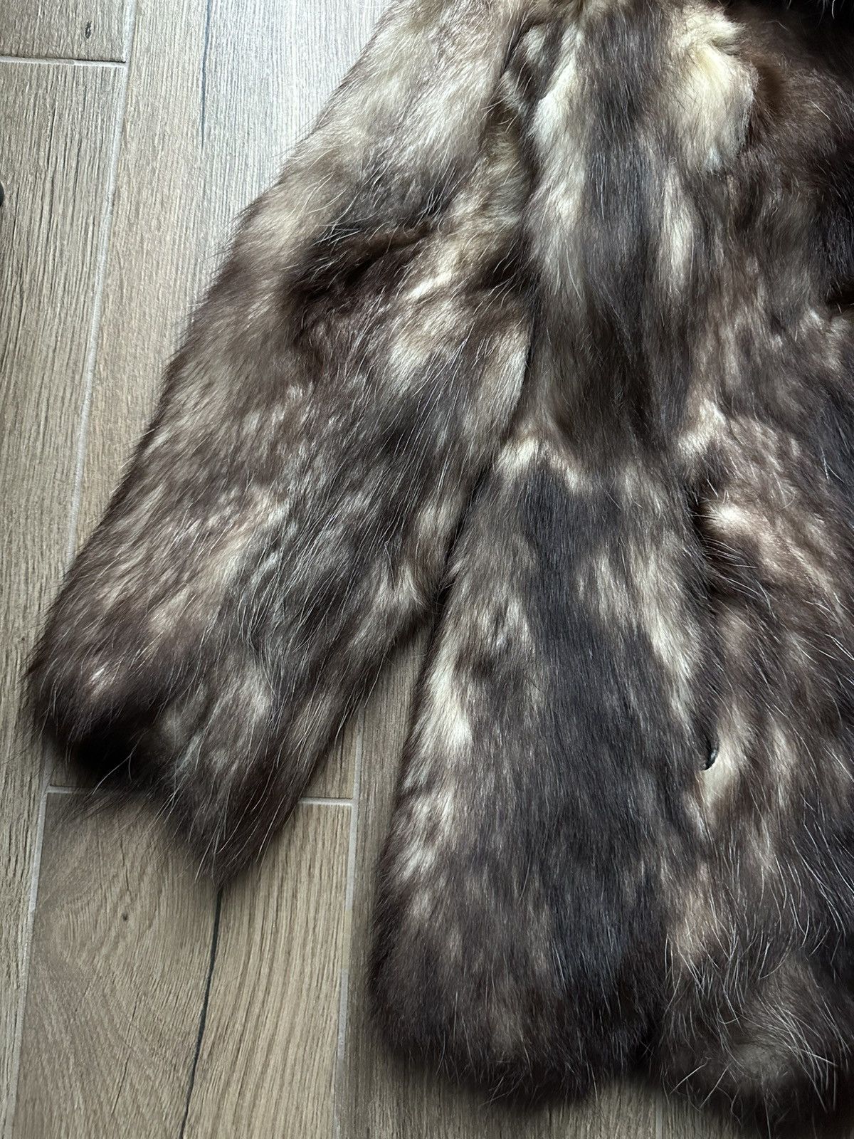 Vintage Genuine Real Raccoon Fur Brown Coat Y2k Vintage Retro Size XS / US 0-2 / IT 36-38 - 8 Thumbnail