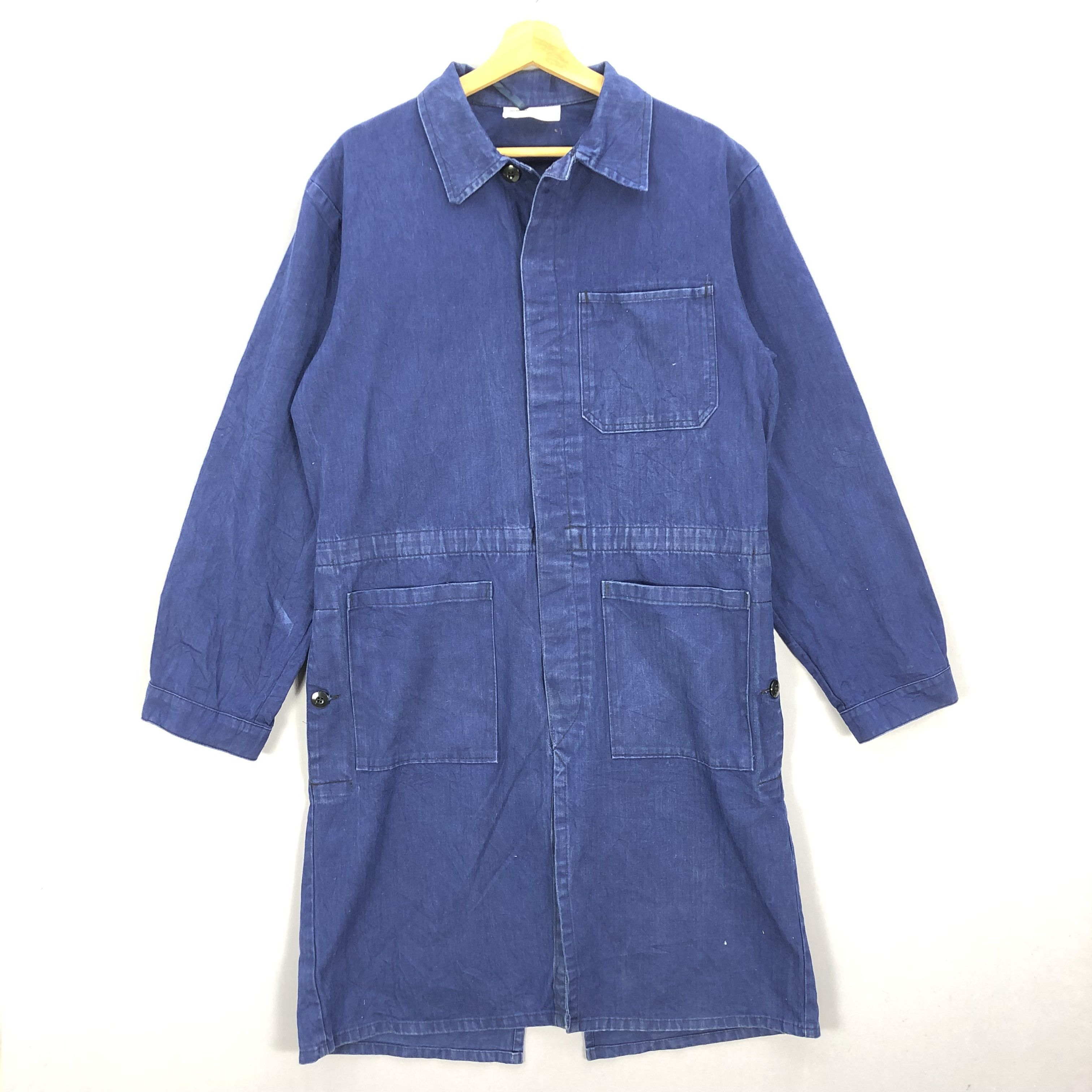 Japanese Brand × Vintage Vintage Marquardt & Schulz Long Coat Work Wear Army Jacket Size US M / EU 48-50 / 2 - 2 Thumbnail