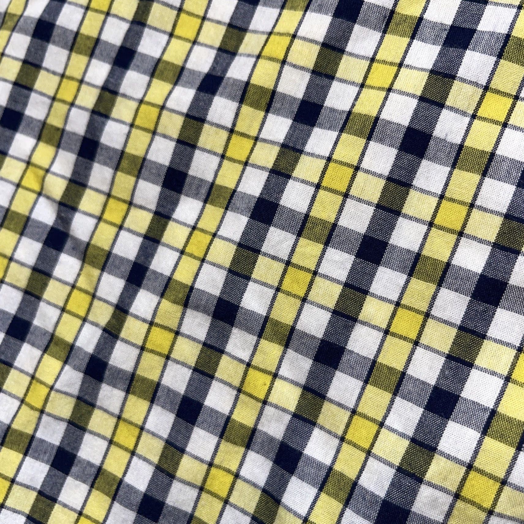Chaps CHAPS Shirt Men XL Plaid Button-Down Easy Care Yellow Blue Long Sleeve Preppy Size US XL / EU 56 / 4 - 6 Thumbnail