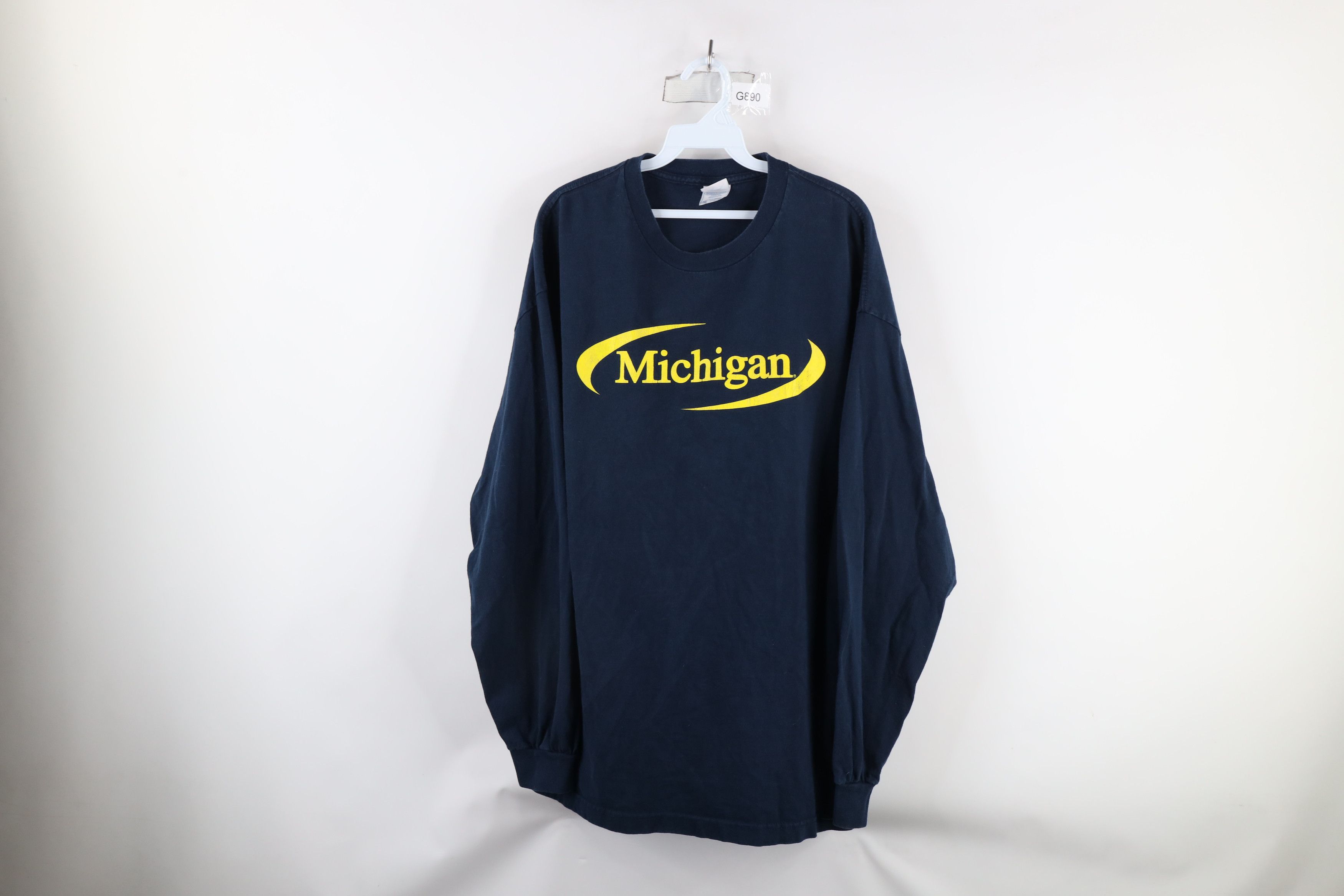 Vintage Vintage 90s Out University of Michigan Long Sleeve T-Shirt Size US XXL / EU 58 / 5 - 1 Thumbnail