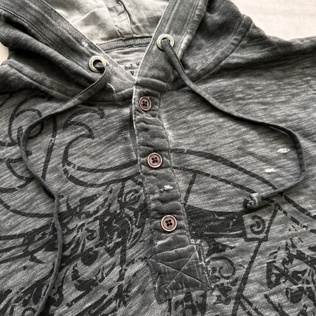 Hysteric Glamour Y2K Tribal Distressed Long Sleeve Hoodie Number Nine Style Size US L / EU 52-54 / 3 - 8 Thumbnail