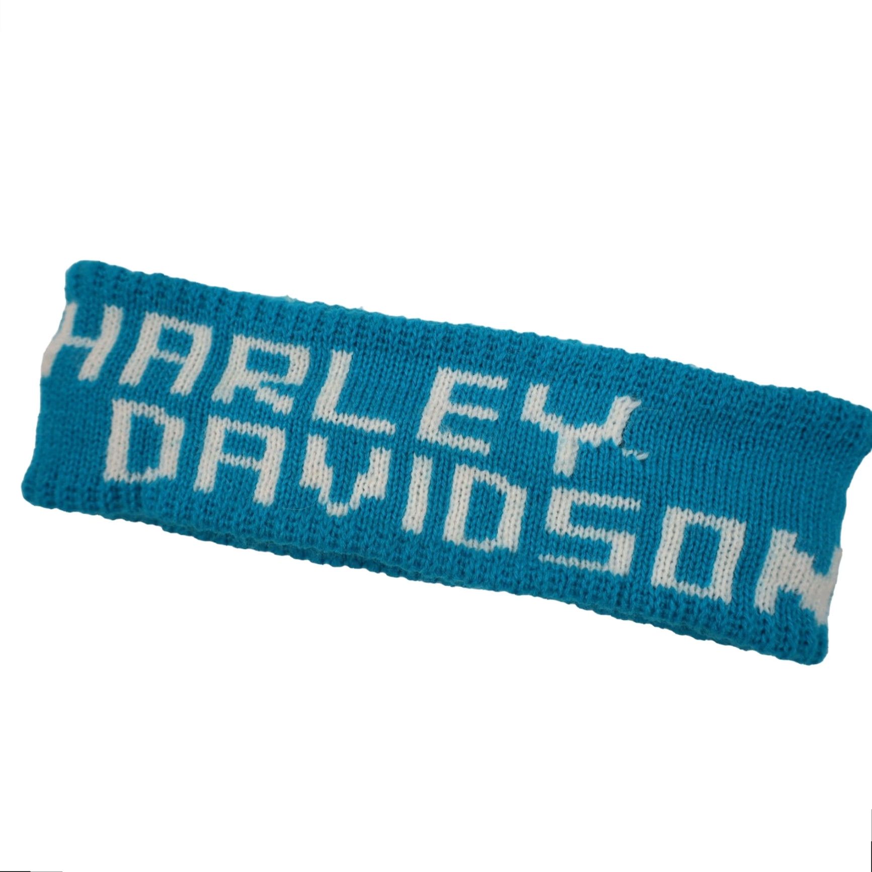 Harley Davidson VINTAGE Harley-Davidson spellout Head Band Blue Headband Women One Size OS Blues Size ONE SIZE - 2 Thumbnail