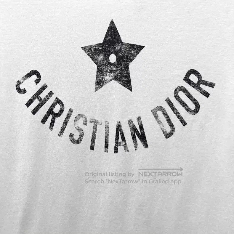 Dior Dior 25 white five-pointed star letter print cotton round- Size XS / US 0-2 / IT 36-38 - 4 Thumbnail