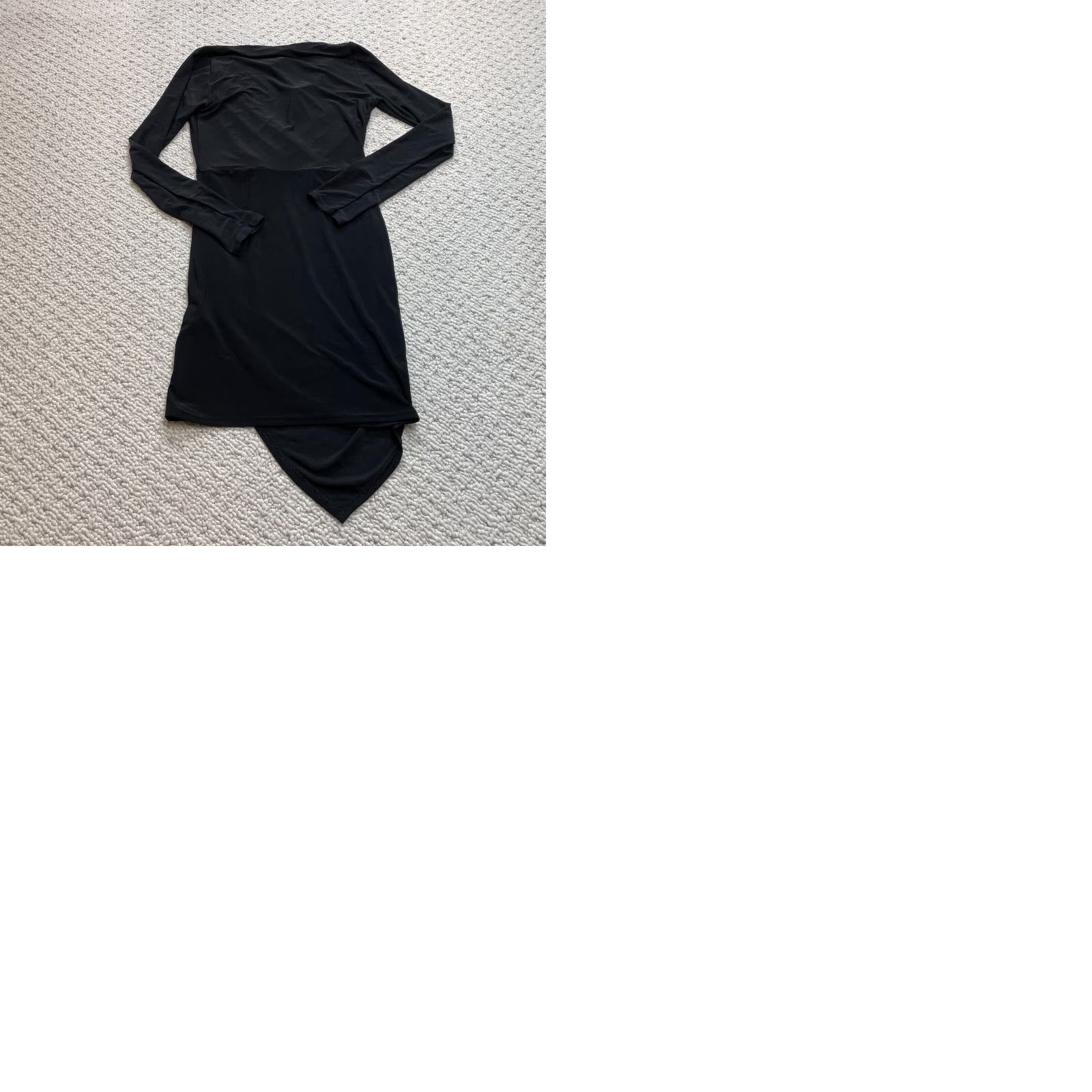Boohoo VINTAGE Boohoo Night Dress Womens 2 Black Long Sleeve Wrap Bodycon Midi Stretch New NWT Size XS / US 0-2 / IT 36-38 - 9 Thumbnail