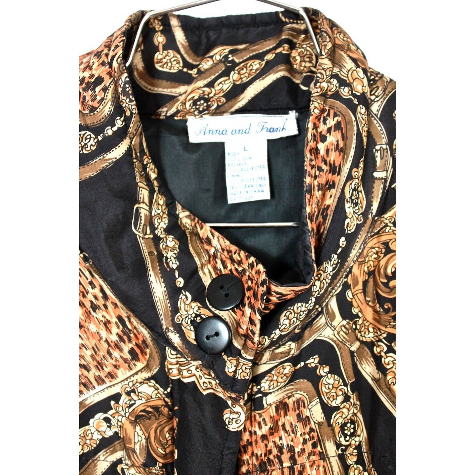 Vintage ULTRA RARE Chains and Leopard Silk Jacket Size L / US 10 / IT 46 - 5 Thumbnail